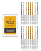 MACXCOIP 16Pcs 1/8" Hex Shank Titanium Twist Drill Bit Set