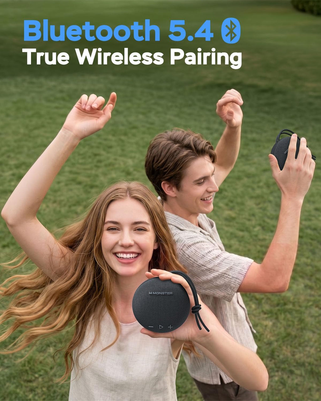 35W (peak) Monster Bluetooth Speaker, IPX8 Shower Speaker Waterproof, Bluetooth 5.4 with Loud HD Sound and Robust