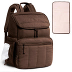 Puffy Diaper Bag Backpack for Mom, Large Quilted Baby Backpack