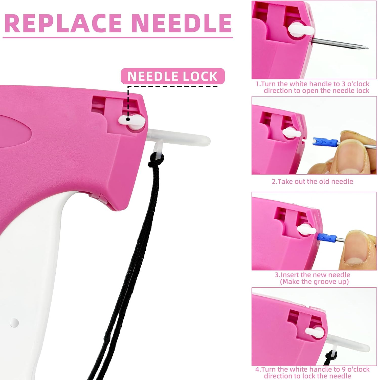 Price Tagging Gun for Clothing, Standard Retail Price Tag Attacher with Gun for Clothes 1600 1" Barbs Fasteners, 400
