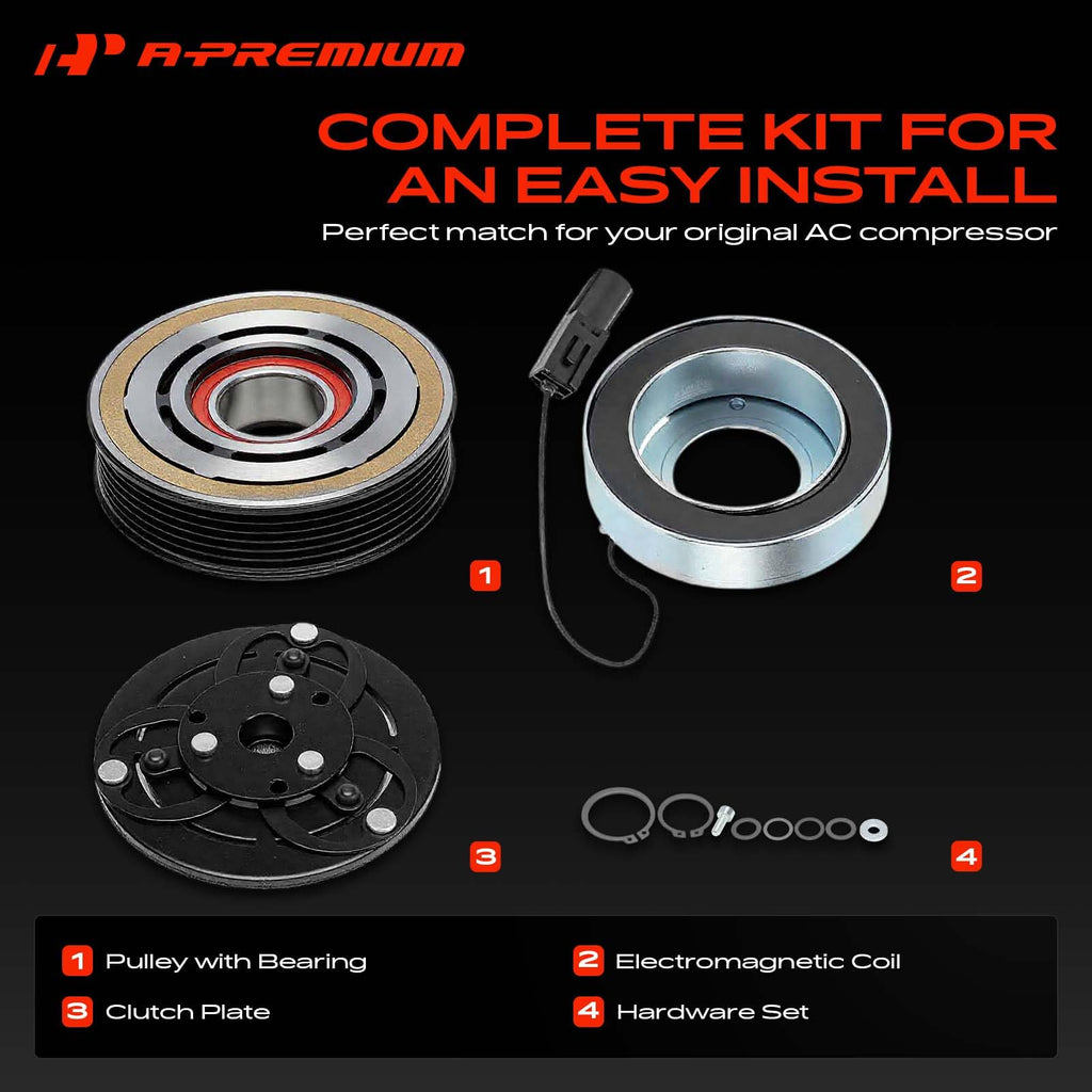 A-Premium Air Conditioner AC Compressor Clutch Kit