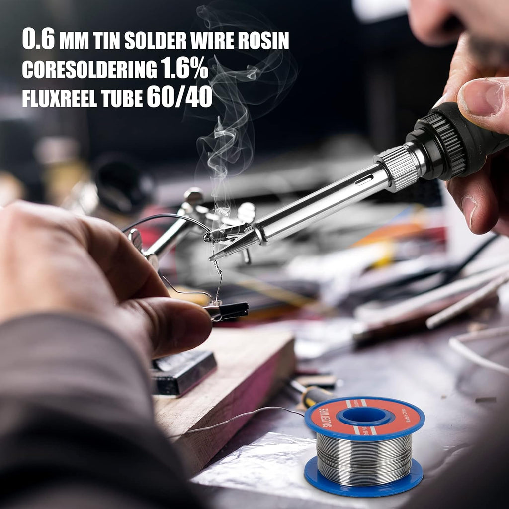 Soldering Iron Kit, 60W Soldering Iron with 5pc Interchangeable Tips, 10-in-1 Adjustable Temperature Solder Welding