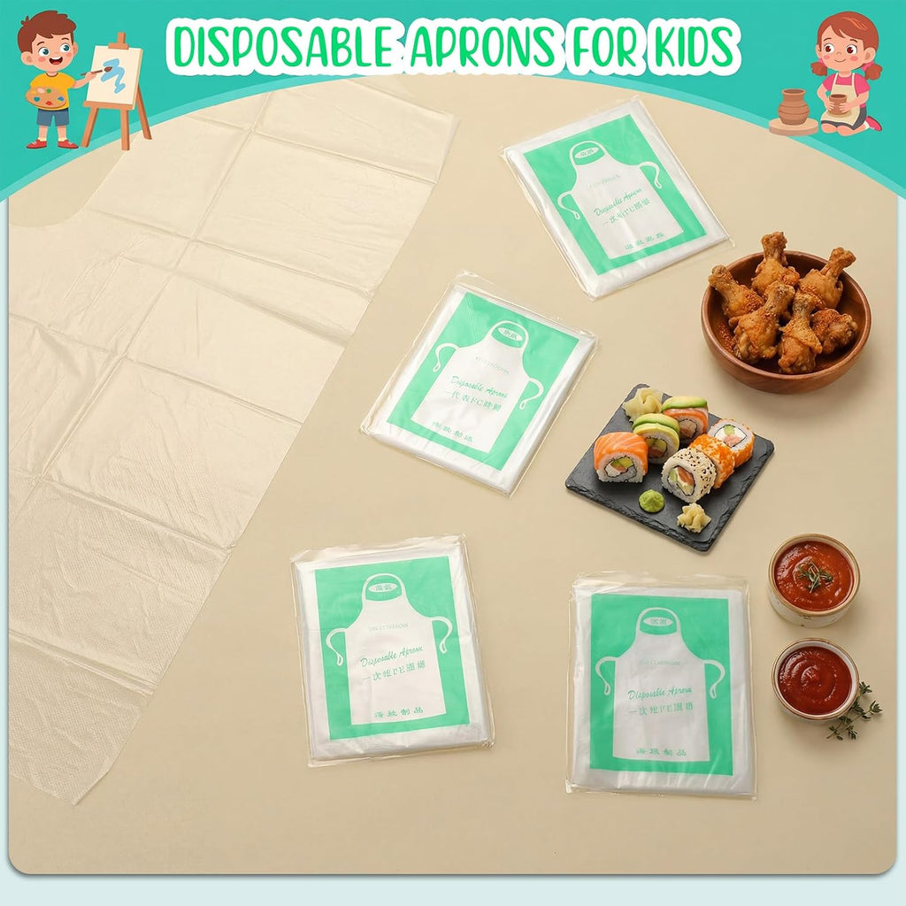 Plastic Disposable Aprons for Kids Painting