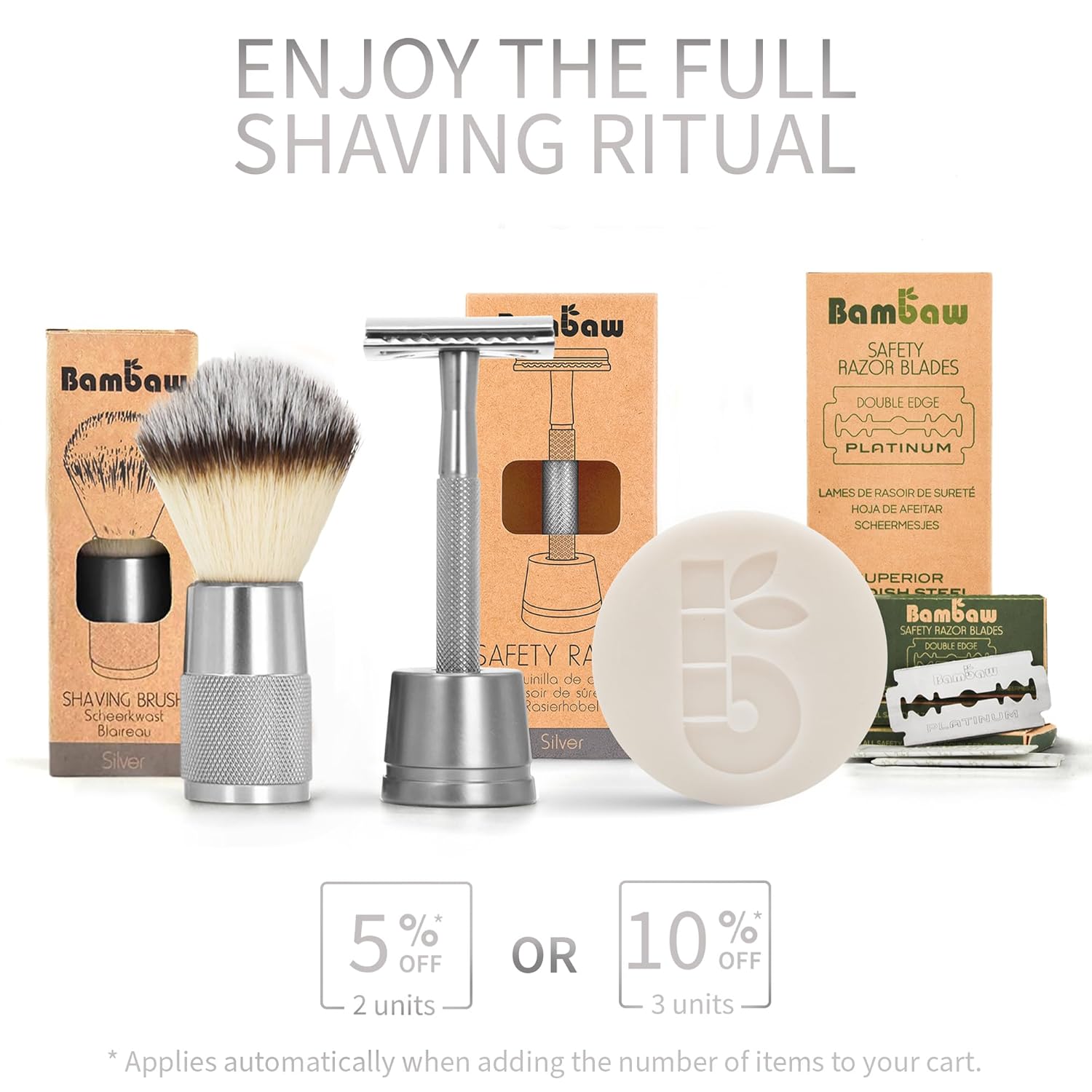 Double Edge Safety Razor for Men & Women, Metal Razor with 5 Double Edge Safety Razor Blades, Eco-Friendly Razor –