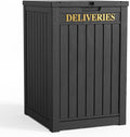 Package Delivery Box, Waterproof Outdoor Container Lockable, Black | 55 Gallon with Lockable Secure,Outdoor Package