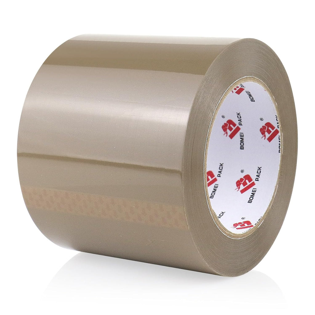 4'' Wide Brown Packing Tape, 4-inch x 110 Yards (330ft), Heavy Duty Industrial Grade Packaging Tape Refills for Box