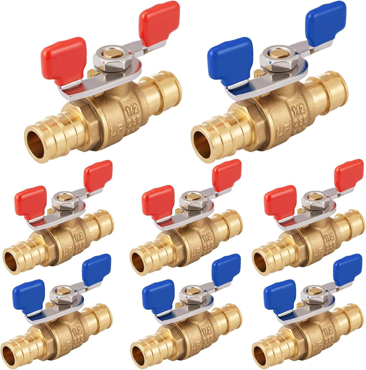 16 Pack 1/2" Pex-A Expansion Ball Valve with Butterfly Level