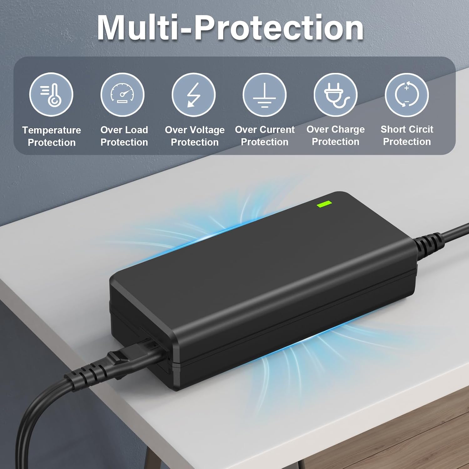 15V 4A Charger for Anker Powerhouse 200,for Rockpals WCE001 K53 288Wh 350W 240Wh RP250W /for SinKeu/for FlashFish 50w