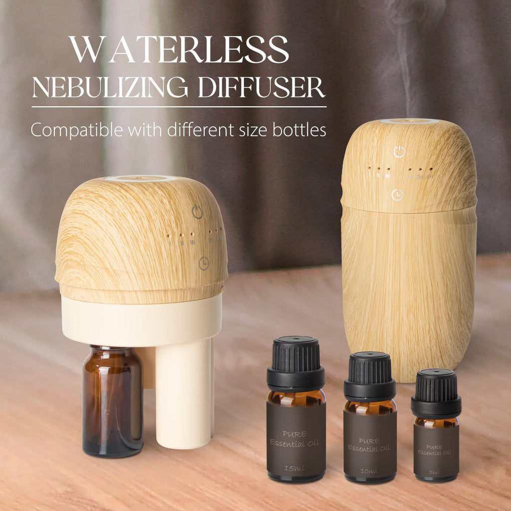 Waterless Essential Oil Diffuser, Rechargeable & Wireless Aromatherapy Diffuser for Home, Office, Portable Air