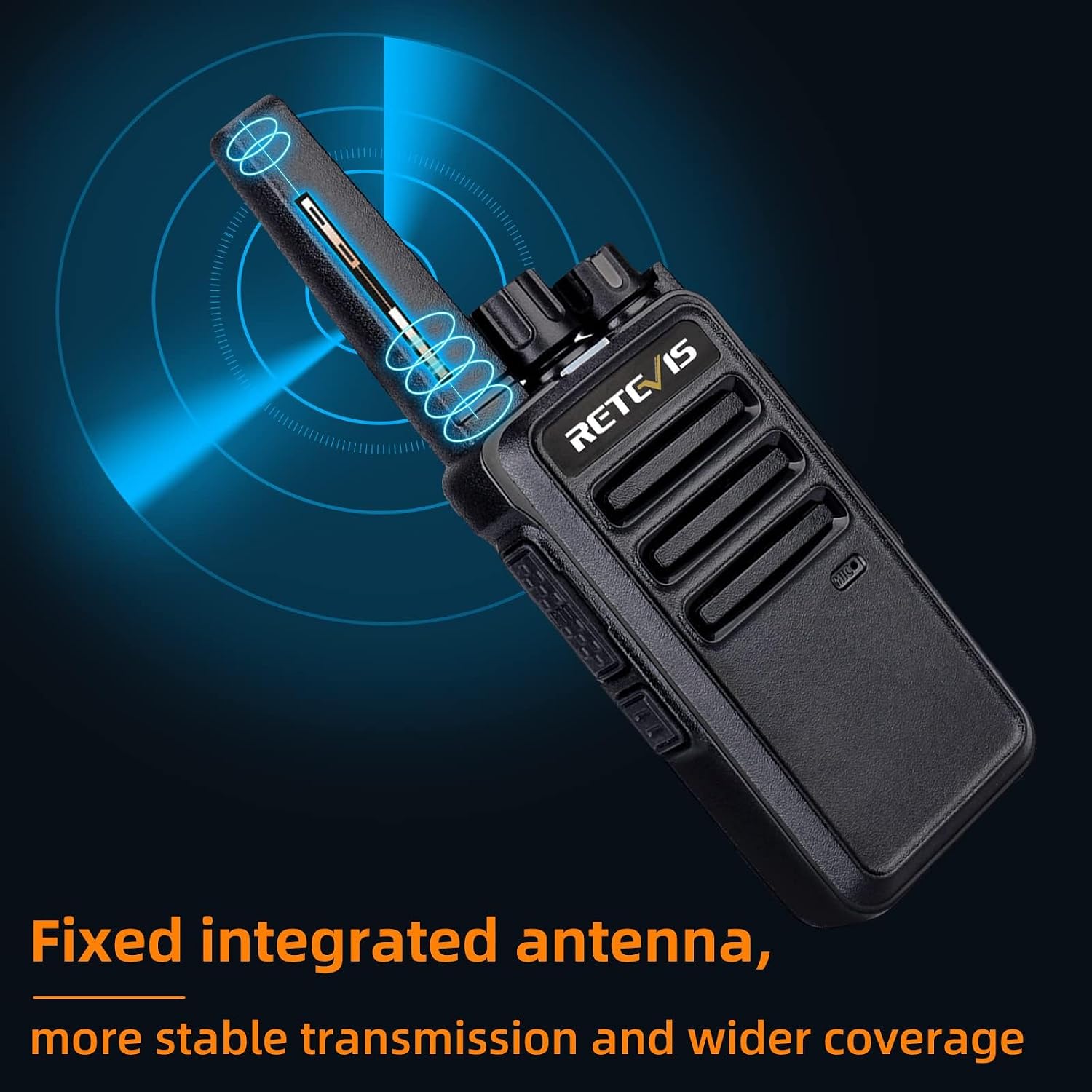 RT68 FRS Walkie Talkies for Adults Long Range (2 Pack) | for Hiking Camping, Splash-Proof & Weather-Resistant 2 Way
