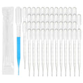 Sterile Pasteur Pipettes 3ml Disposable Plastic Transfer Pipette Dropper 100Pcs Graduated Calibrated Lab Pipettes