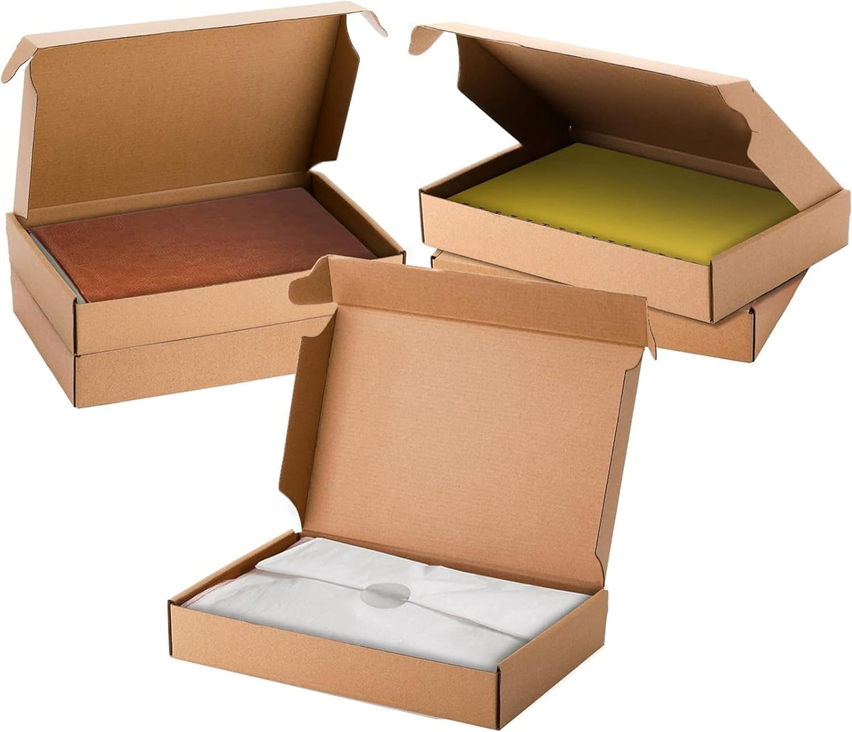 30 Pack 12x8x2 Inches Shipping Boxes, Brown Corrugated Cardboard Mailer Boxes, Medium Mailing Boxes for Shipping