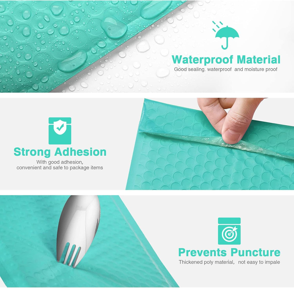 Bubble Mailers 6x10 Inch 100 Pack Teal Padded Envelopes