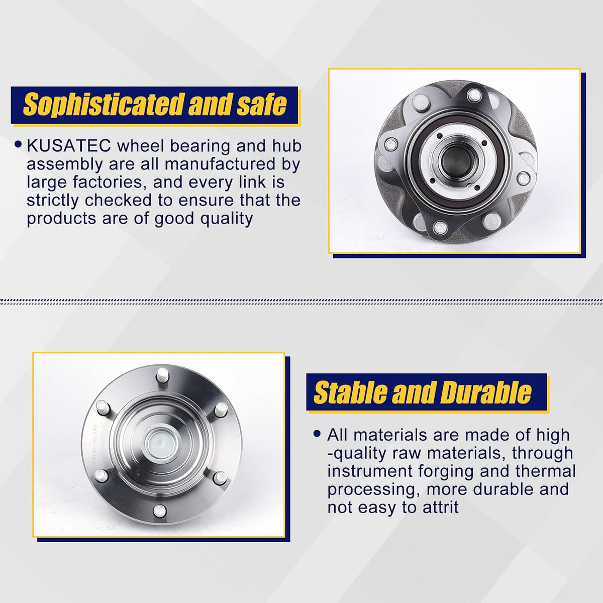 KUSATEC 950-004 Front Wheel Bearing and Hub Assembly