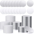 100 Set Sublimation Blank Aluminum Stickers Set 1 Inch Round Blank Bezel Pendant Tray Aluminum Sheet, Includes