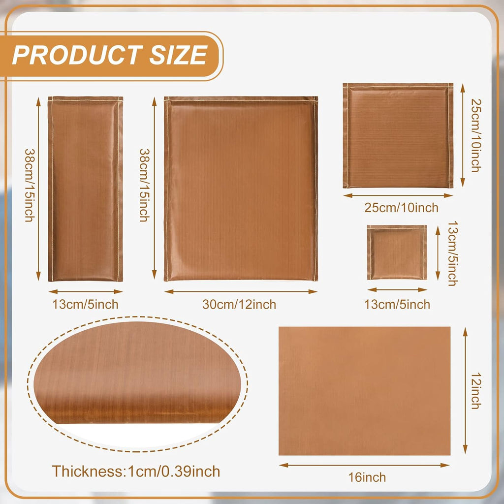 18 Pcs Heat Press Pillow Mat Kit 4 Size Pressing Transfer Pillows, 4 PTFE Transfer Sheet, 2 Heat Resistant Tape and 8