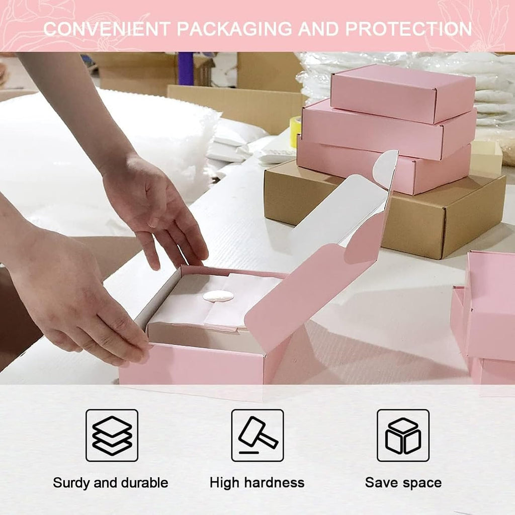 Shipping Boxes for Packaging 9x6x2", 20 Pack Pink Cardboard Boxes for Mailing, Shipping Mailer Boxes Medium for Small