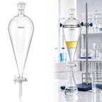 1000 ml Separatory Funnel, Borosilicate Glass, PTFE Stopcock
