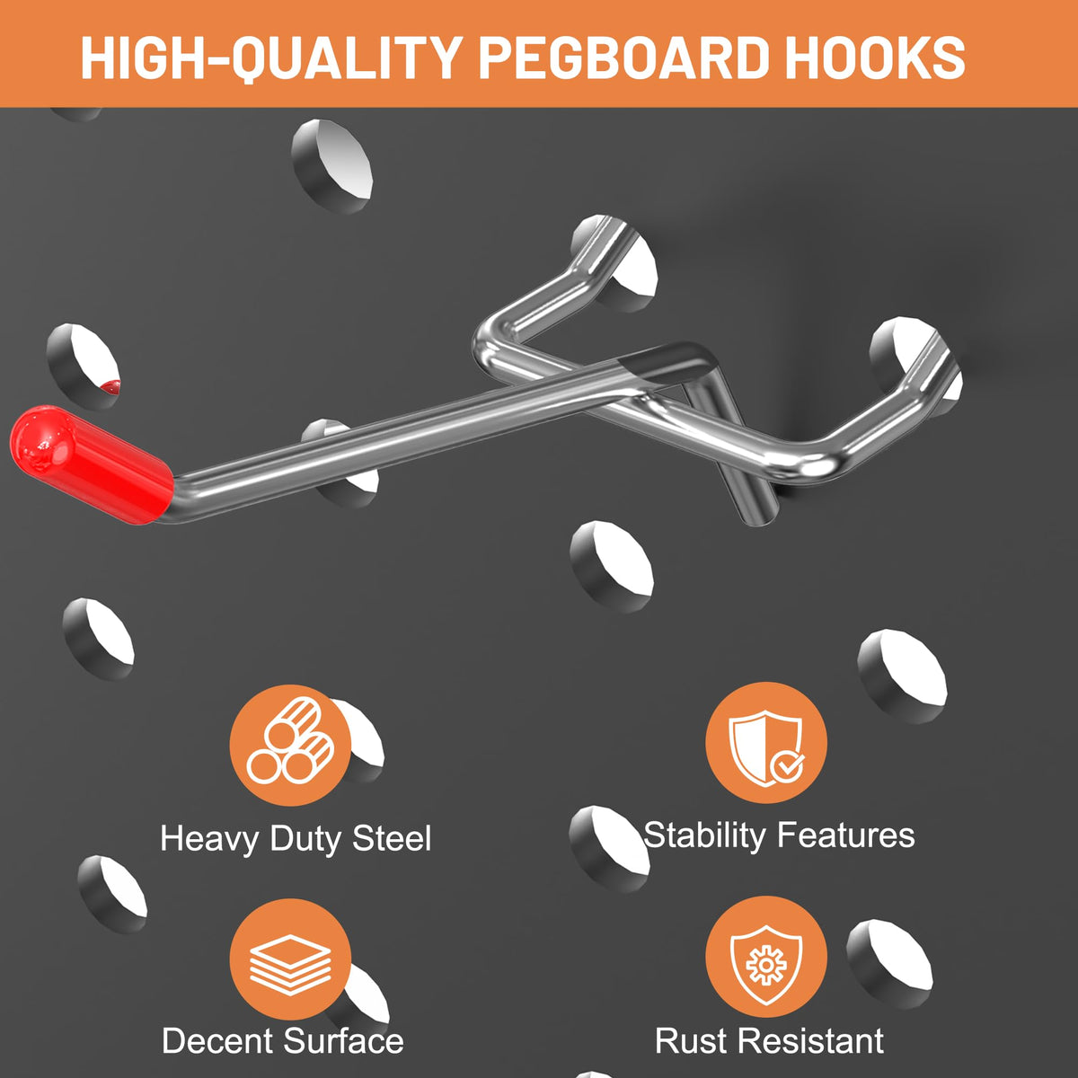 Pegboard Hooks Set, Peg Board Organizer Accessories with Bins