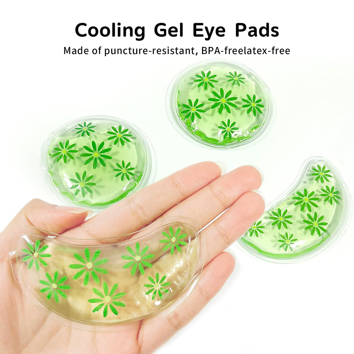 4PCS Gel Eye Ice Pack Set Reusable, Cold and Hot Compress for Eyes