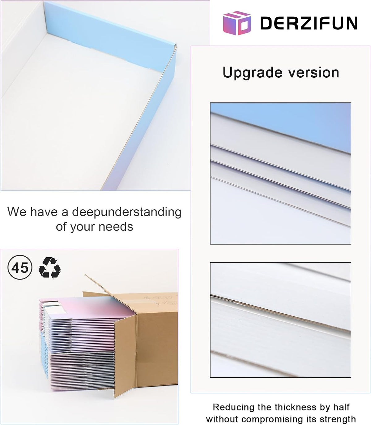 9"x6"x2" Shipping Boxes 45 Pack, Corrugated Packaging Mailer Boxes, ‎Purple Gradient Shipping Packaging Boxes for