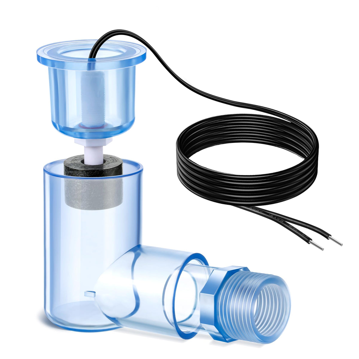 SS2 AC Float Switch L Shape Water Level Accessory with 3/4" Adaptor,1 Pack