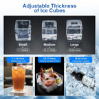 Commercial Ice Machine, 100lbs/24H,45 Cubes/Batch in 11-20 Mins