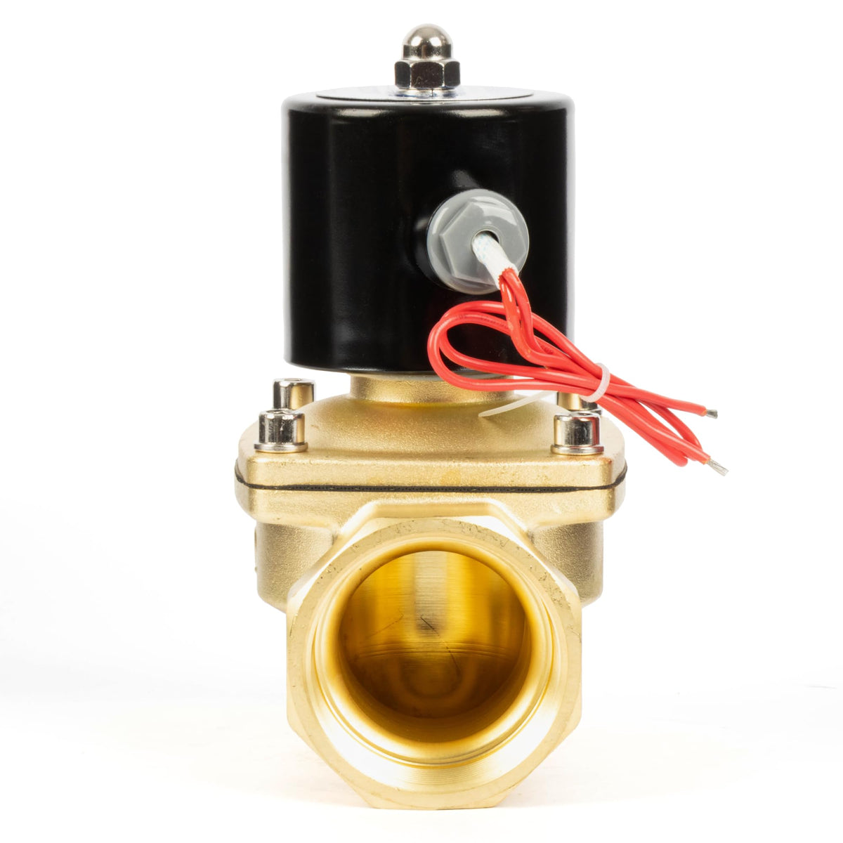 U.S. Solid Brass Solenoid Valve 2" 24V DC Normally Closed