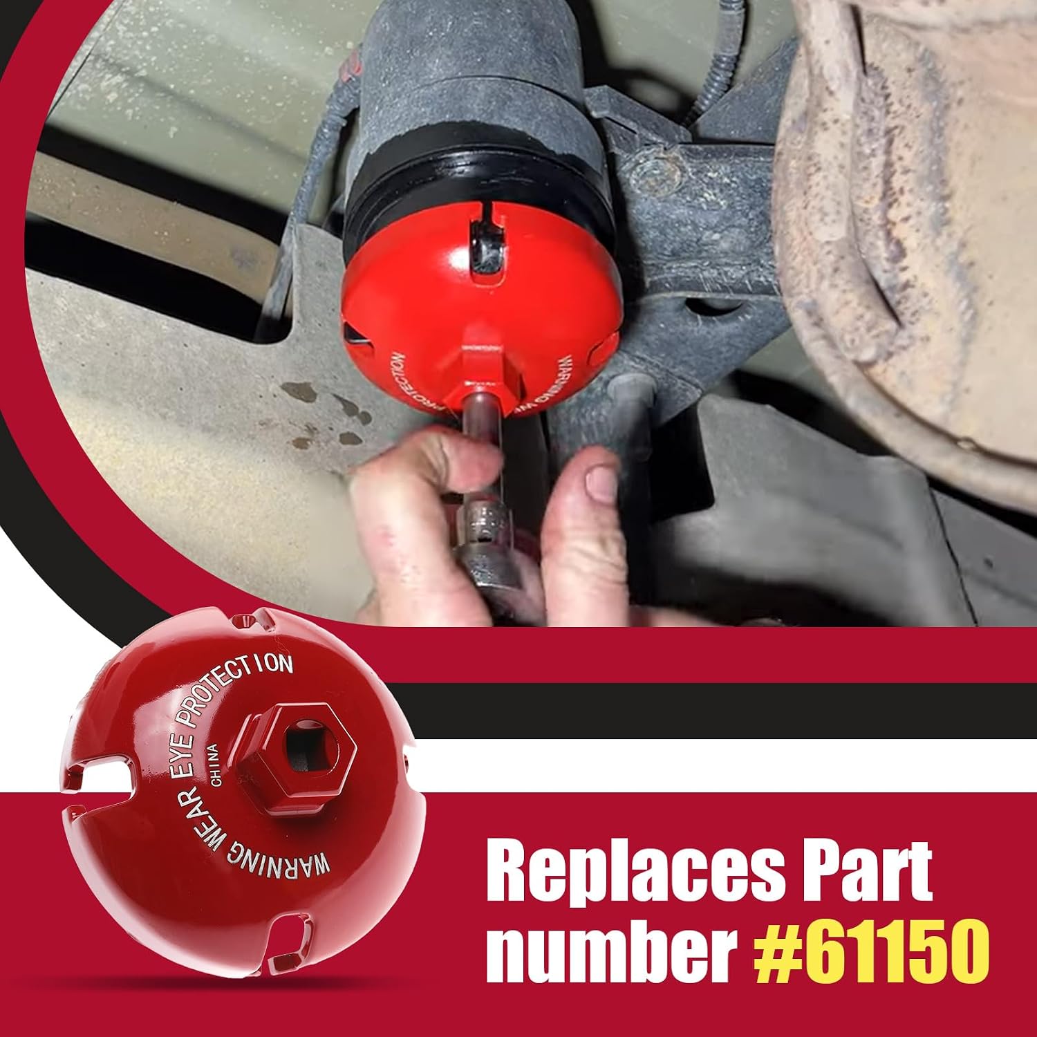 61150 Fuel Filter Housing Wrench Replacement for Ram 1500 EcoDiesel | OE 68235275AA, 10 Micron, Aluminum Anti-Slip