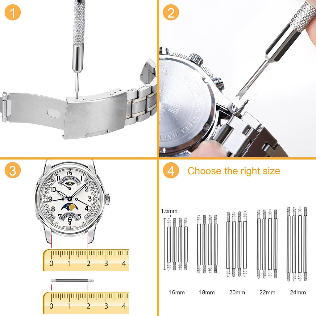 Watch Link Removal Tool, Watch Band Tool Kit, Repair Kit for Watch Bracelet Adjustment and Replacement and Resizing