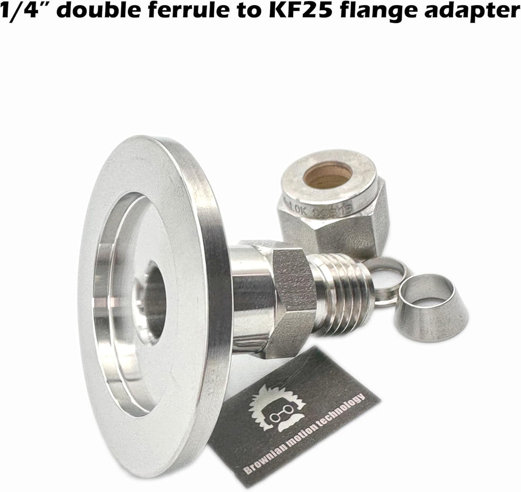 1/4 inch Swagelok to KF25 NW25 Flange Adapter Fitting Compression Fitting Double Ferrule Type Fitting (1, 1/4 in)