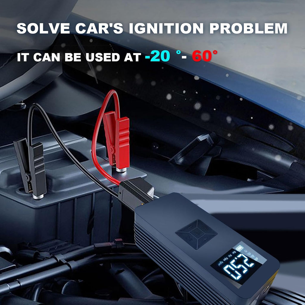 Jump Starter with Air Compressor,14.8V 8000A Peak Portable Car Battery Jump Starter Jump Box,150PSI Car Air Pump Tire