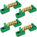 Grounding Bus Bar, 4 Pack 4-Position Brass Ground Bar