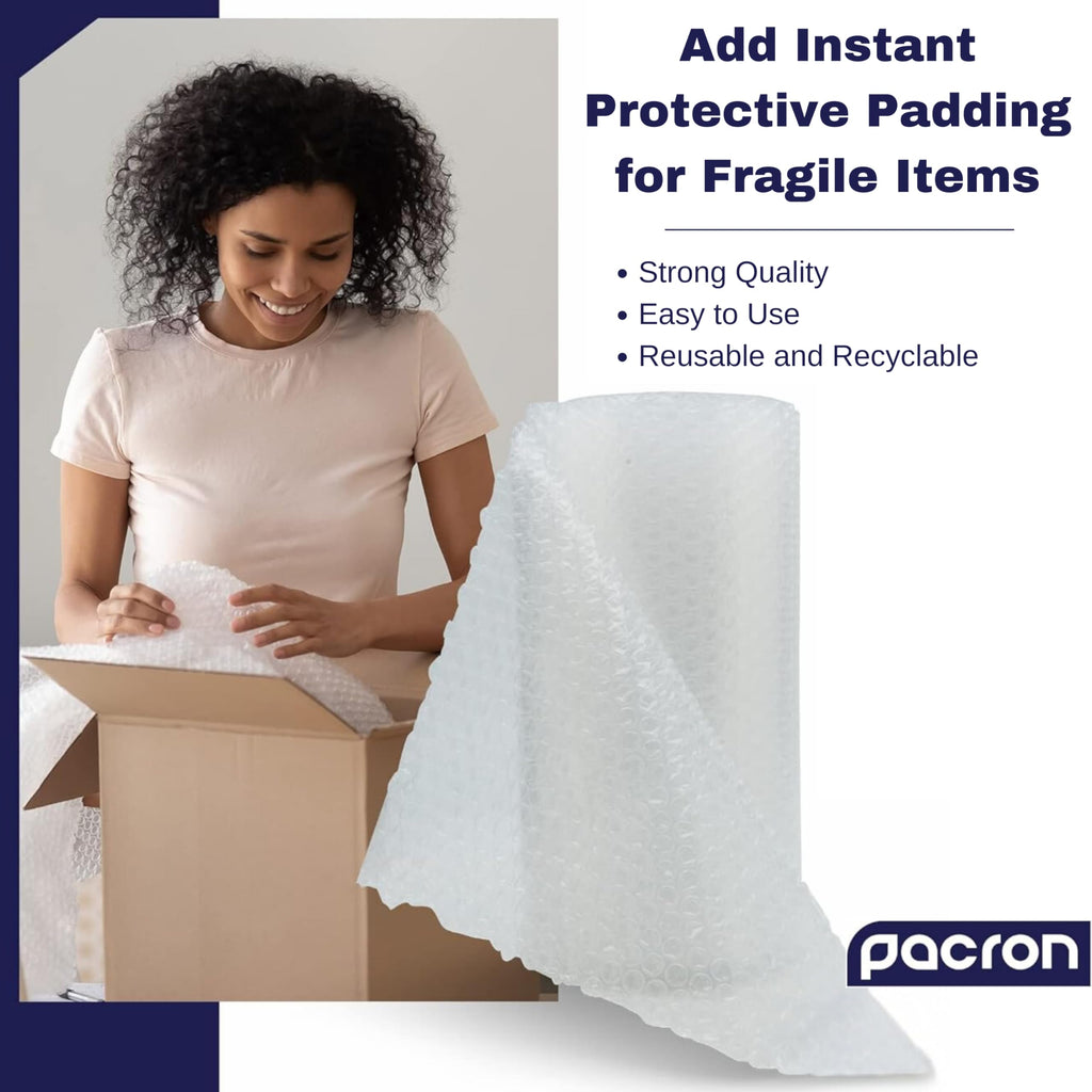Bubble Roll Wrap 24" x 100', 1-Pack 5/16" Perforated Medium Cushioning