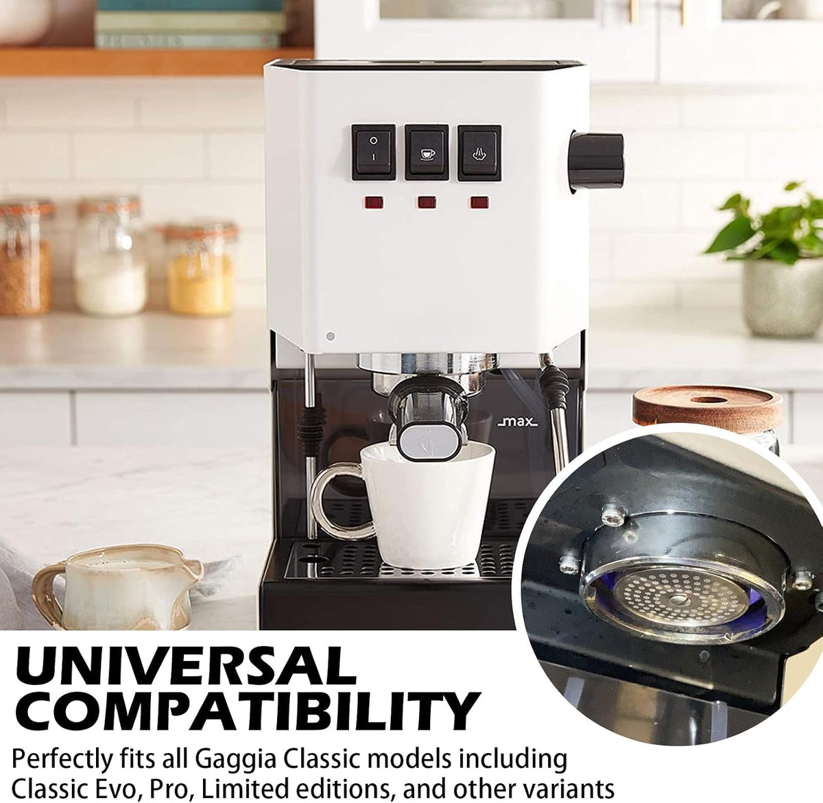 Tune Up Kit, Precision Shower Screen GA200NT, for Gaggia Classic Evo, Pro