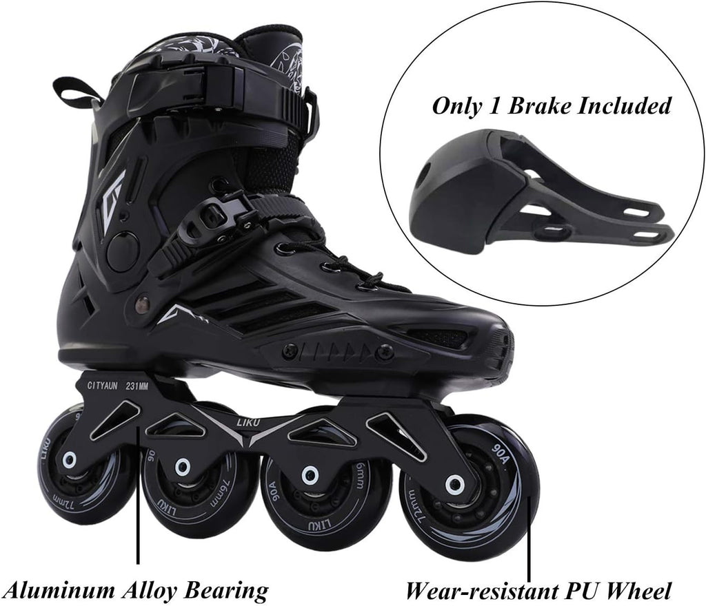 Black Professional Inline Skates Unisex