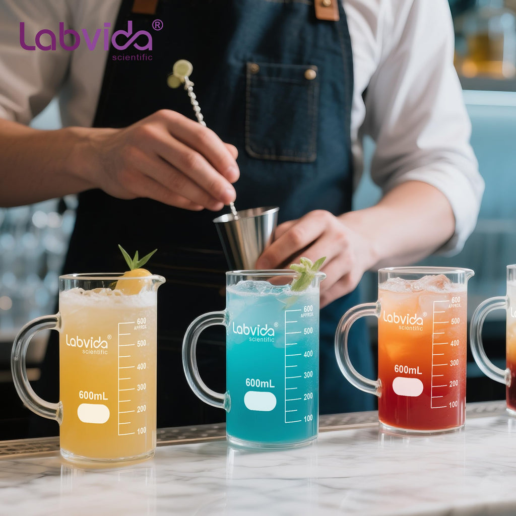 4PCS 500ml 3.3 Borosilicate Glass Beaker Mug, LVAT002