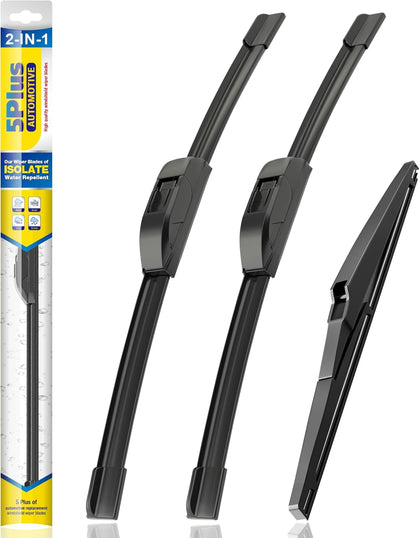 Silicone Windshield Wiper Blades Replacement for 2021-2014 JEEP Grand Cherokee Wiper Blades(Set of 3),Automotive