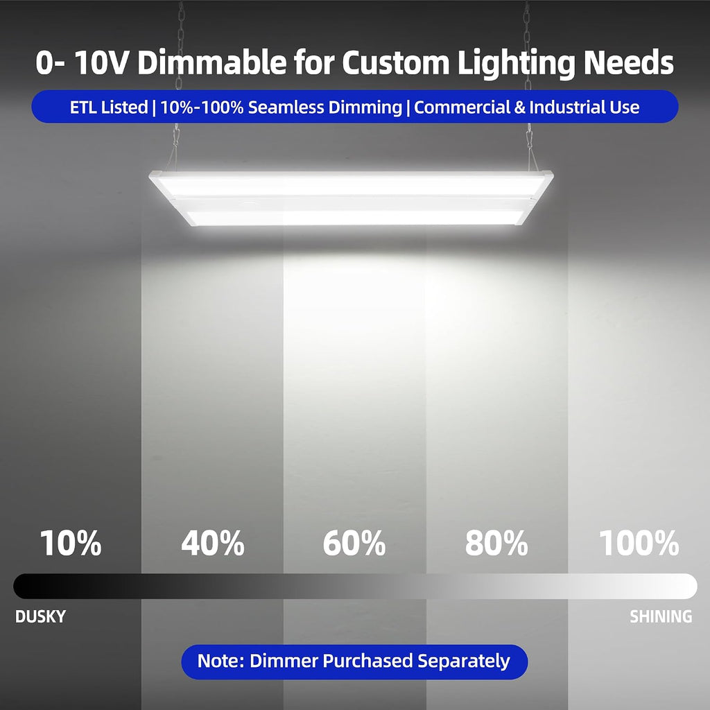 hykolity 2FT LED Linear High Bay Shop Lights with PIR Sensor Base