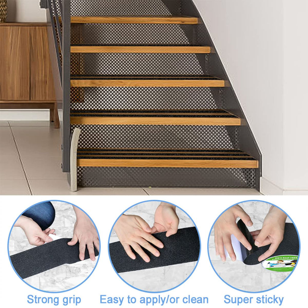 Anti Slip Tape, High Traction,Strong Grip Abrasive, Not Easy Leaving Adhesive Residue, Indoor & Outdoor (2" Width x