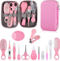 Baby Grooming Kit, Infant Safety Care Set with Hair Brush Comb Nail Clipper Nasal Aspirator,Baby Essentials Kit for