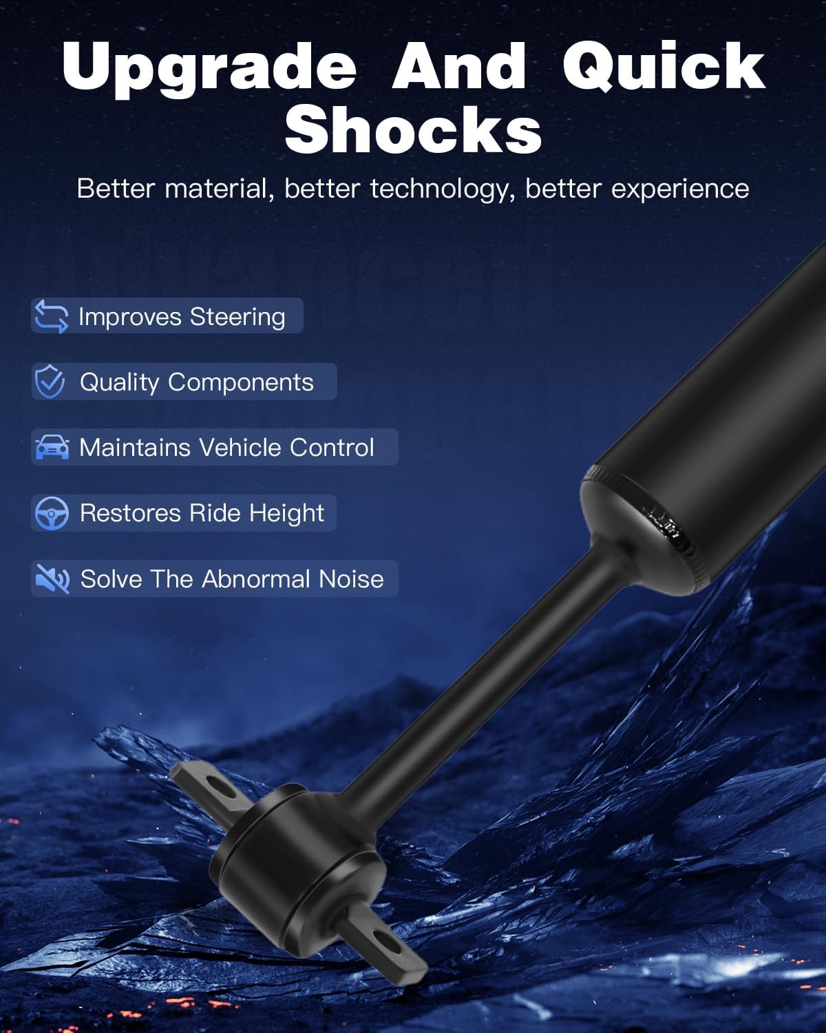 Shocks,ECCPP Front and Rear Shock for 1995-2001 2003 for Ford Explorer