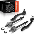 A-Premium Front Inner & Outer Tie Rod End Kit Fix Uneven Tire Wear