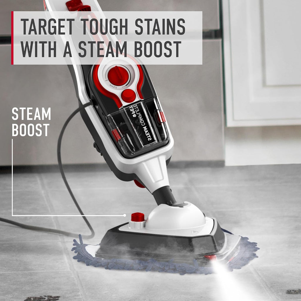 Steam Complete Pet Steam Mop, Hard Floor Cleaner Machine | 10-in-1 Multipurpose Cleaner Machine, Removable Handheld