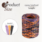 Raffia Ribbon 164 Yard 5mm Wide Orange Black Purple