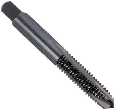 YG-1 I9 Series Vanadium Alloy HSS Spiral Pointed Tap, Steam Oxide, Round Shank with Square End, Plug Chamfer, 3/8"-16 Thread Size, H3 Tolerance