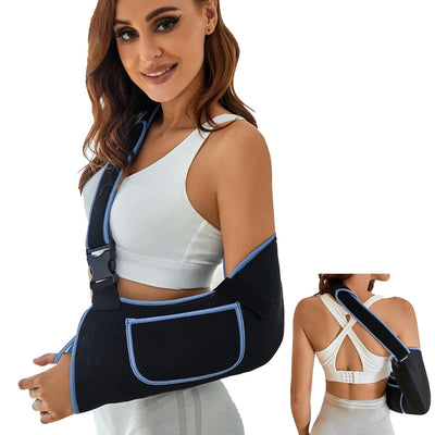 Arm Sling Shoulder Immobilizer-Rotator Cuff Support Brace-Comfortable Medical Sling for Shoulder Injury,Left and