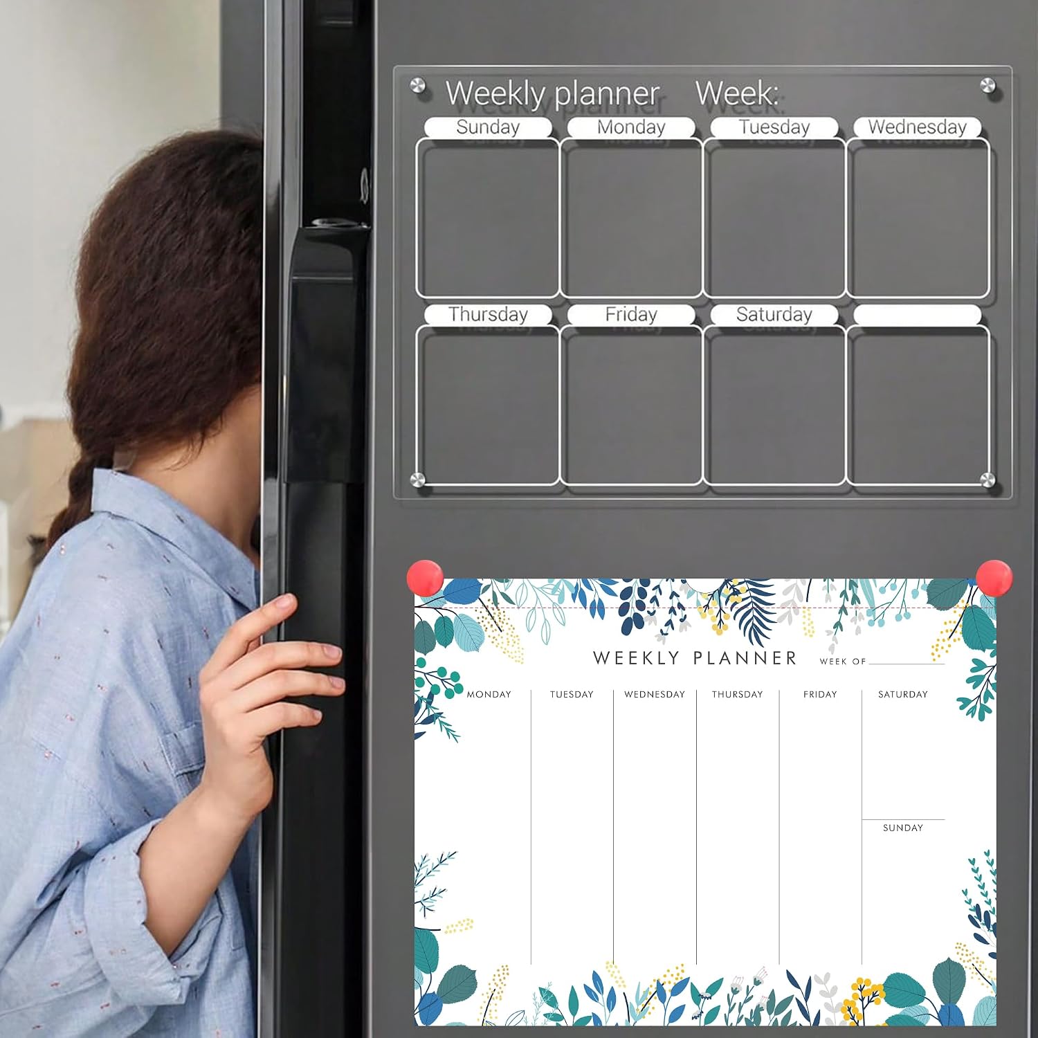 Weekly Planner Notepad Tear Off Set of 2 Weekly Calendar Pad 52 Undated To Do List Notepad Sheets Desk Planner
