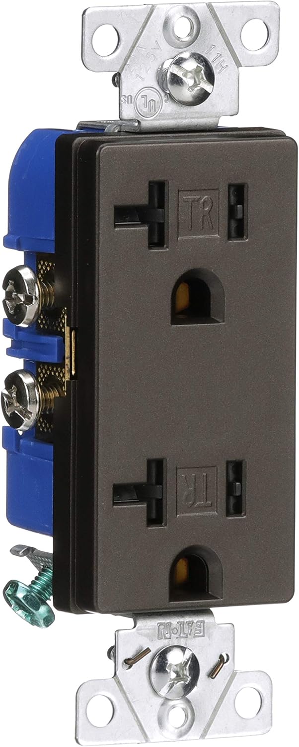 Designer Tamper Resistant Decorator 20A 125V Receptacle