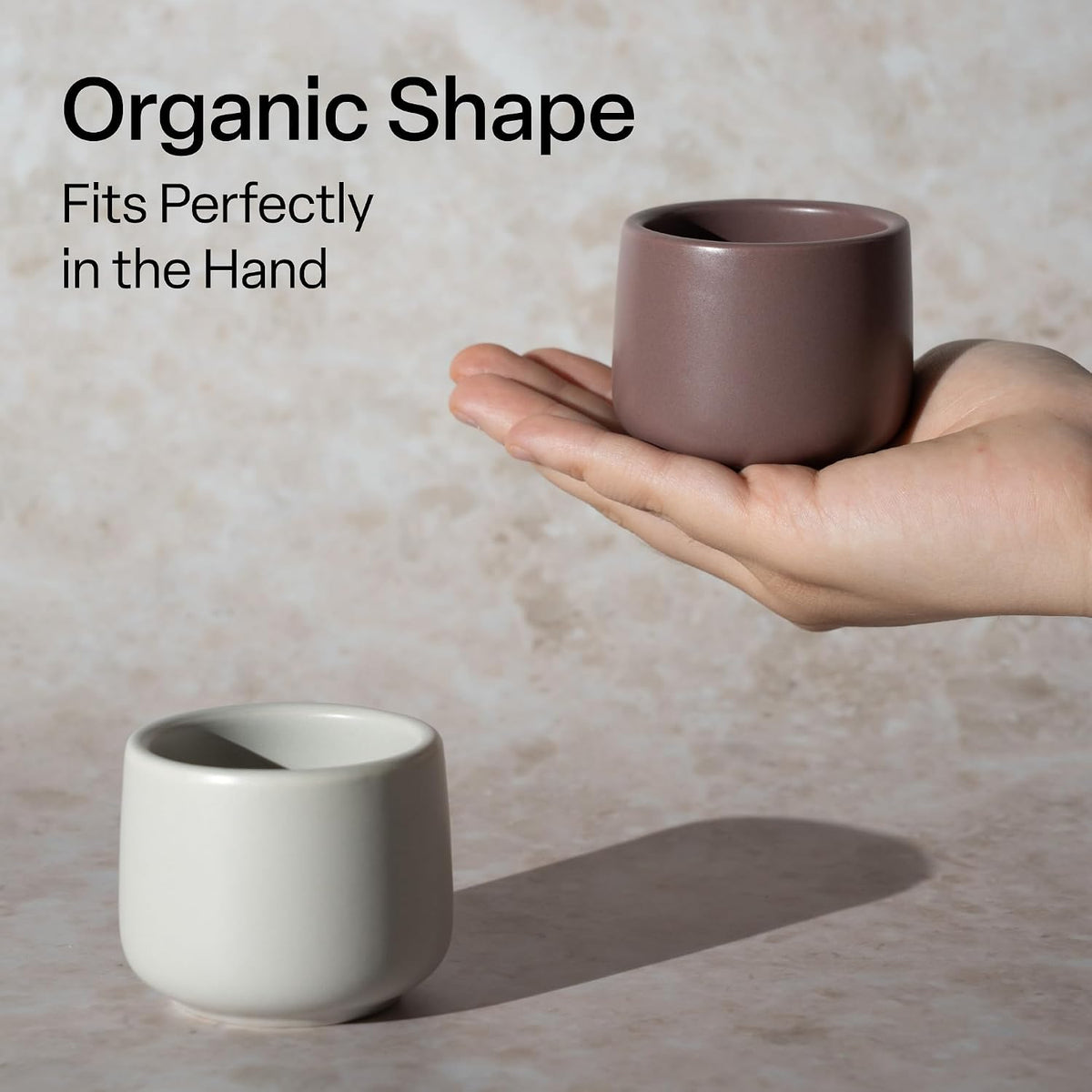 Espresso Cups Set of 4 (2.7 oz) - Nami (Beige Canyon) - Modern